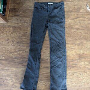 314 Straight Leg Charcoal Brown Mid Rise (10in) jeans size 28 Levis